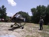 Rolling the fuselage up to the trailer